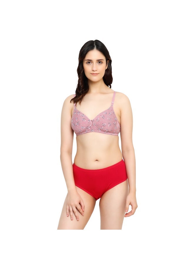 راجني حمالة صدر للنساء والفتيات المراهقات، مصنوعة من قماش مودال ليكرا فائق النعومة، قابلة للتمدد، تسمح بمرور الهواء، بدون خياطة، مبطنة، بدون أسلاك، بأشرطة قابلة للإزالة، بنقشة زهور، عبوة من قطعتين - Image 4